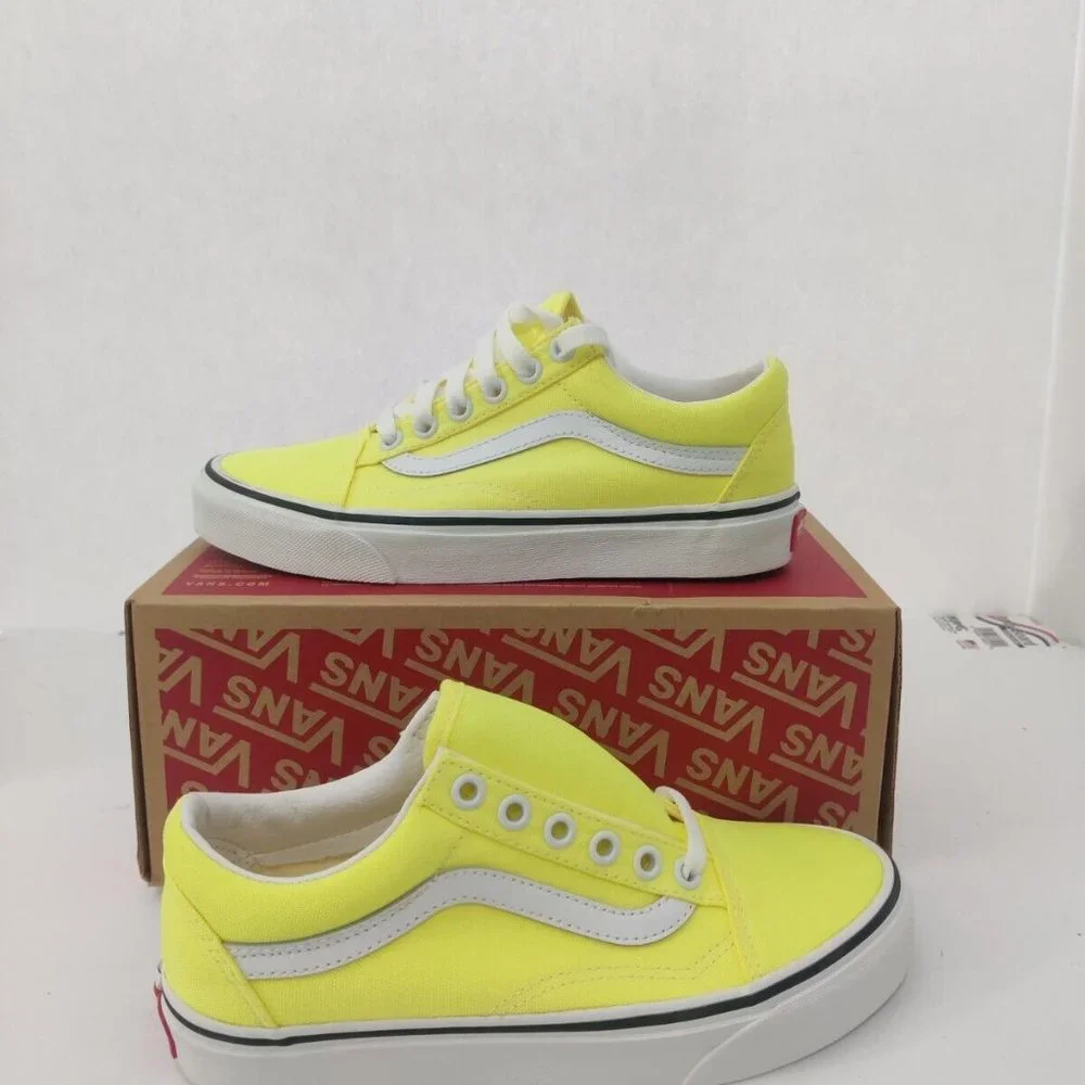 Vans Old Skool (Neon) Lemon Tonic/ Tr White VN0A4U3BWT7 Size 5.0 NIB - Picture 2 of 7